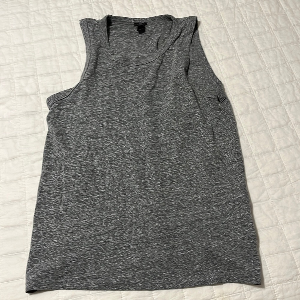 Like new grey tie back tank from j crew. Size M
